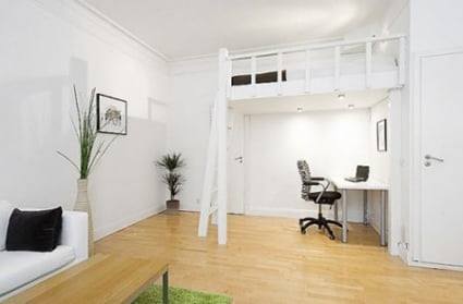 dormitorio en tarima