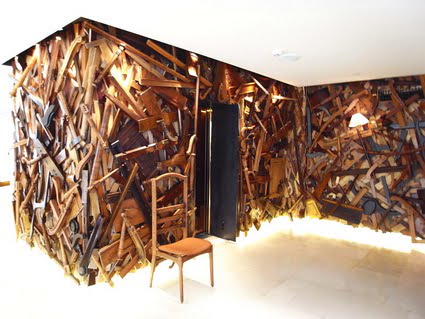 Reciclaje en la pared