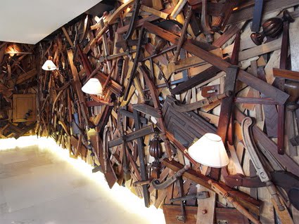 Reciclaje en la pared