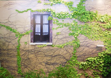 Decorar paredes con hojas