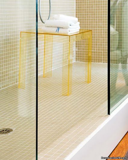 Ducha en el dormitorio