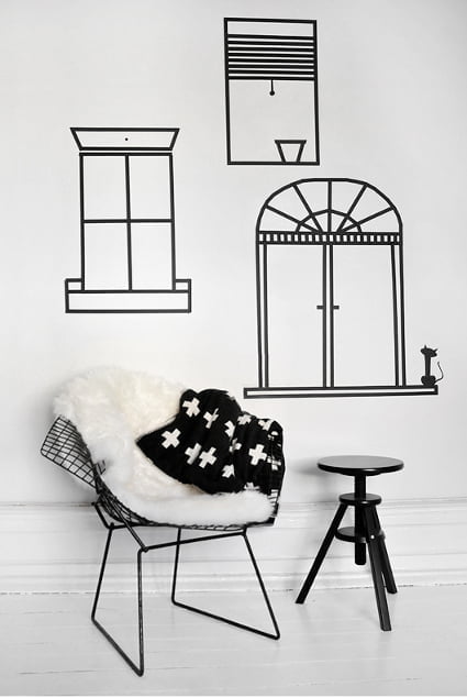 Decora tus paredes con cinta adhesiva