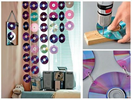 Cortina con CDs