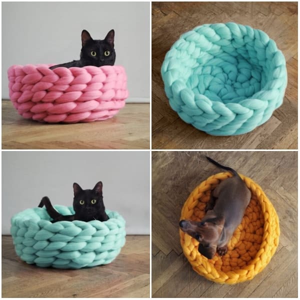 Camas para mascotas tejidas con lanas merino