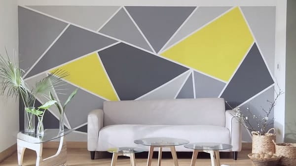 Pintar figuras geométricas sobre la pared
