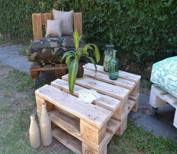 Muebles rústicos hechos con palets