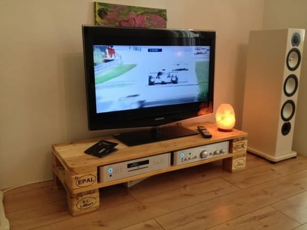 Muebles para el TV con palets de madera