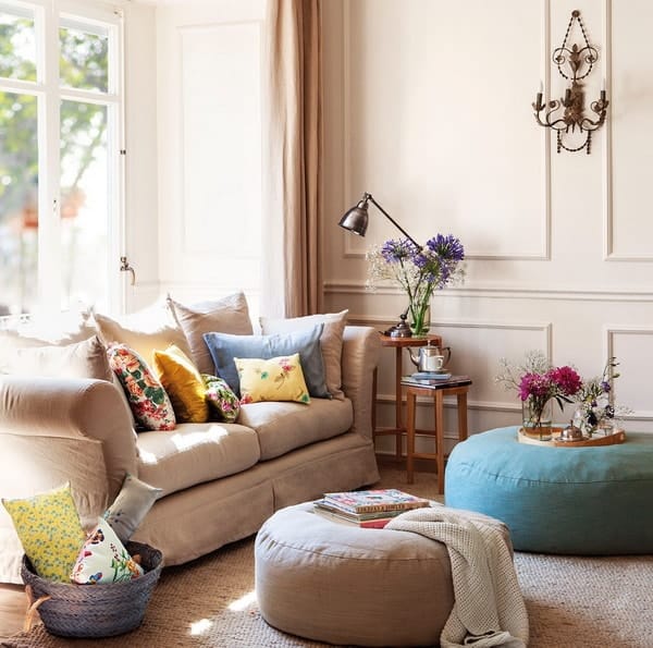 Decoración con cojines