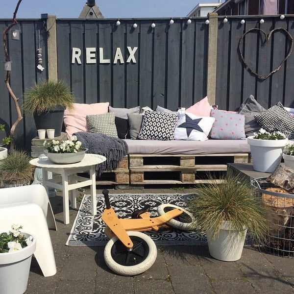 Muebles de exterior hechos con palets