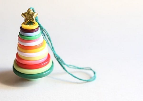 Manualidades navideñas con botones