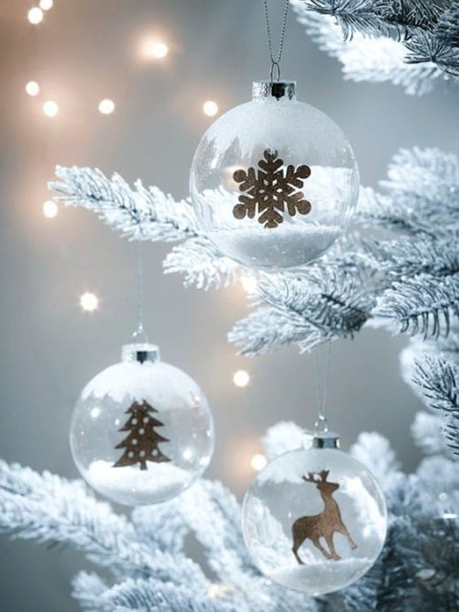 Adornos transparentes para el árbol