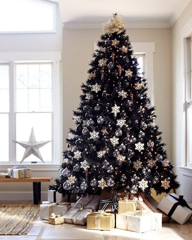 Adornos de Navidad en blanco y negro
