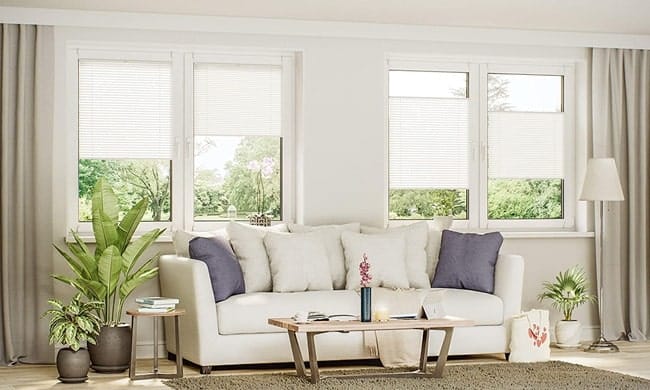 Estores para las ventanas del salón