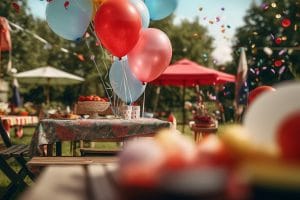 Mobiliario plegable para eventos al aire libre